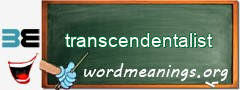 WordMeaning blackboard for transcendentalist